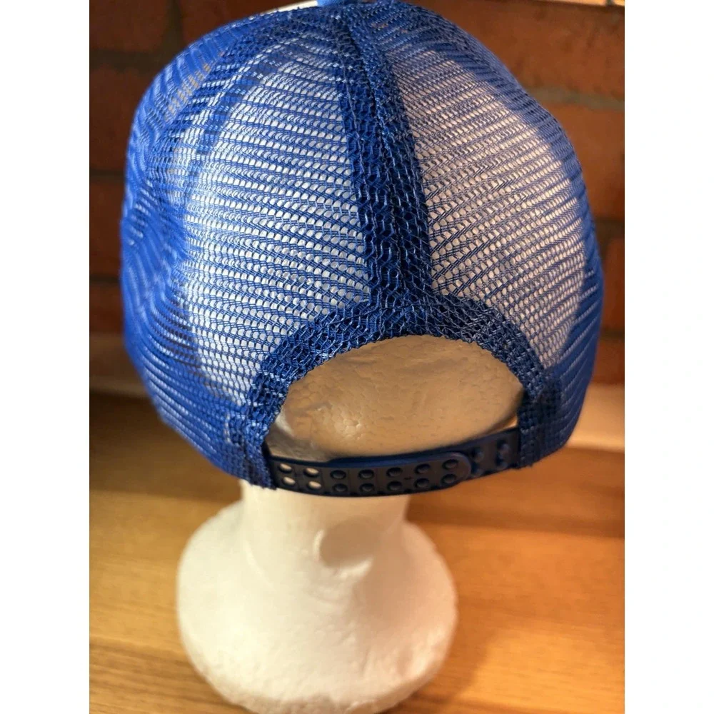 Vintage Blockbuster Video Hat Trucker Cap 80s Mesh Snap Back Royal Blue Oregon